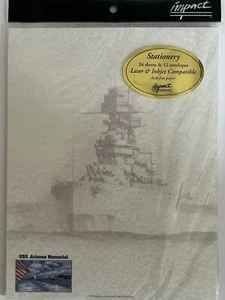 Vintage USS ARIZONA MEMORIAL STATIONARY: 24 Blatt & 12 Umschläge / Neu - ungeöffnet - Bild 1 von 4