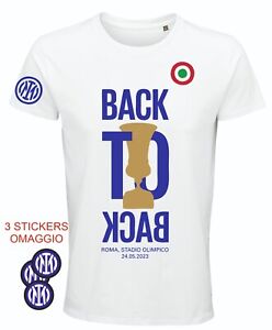 Tshirt INTER coppa italia Back to back 2023 calcio ITALIA + stickers omaggio
