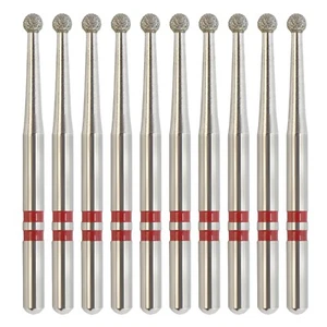 Fresas de corte de circonio dental diamante redondo grano fino Z801L/014F FG alta velocidad - Imagen 1 de 6