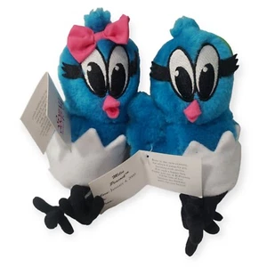 Millennium Twins Millicent & Miles Pfau Plüsch Sammlerstück Privileg Y2K JC - Bild 1 von 6