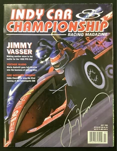 Jimmy Vasser Signed Indy Car Championship Racing Mag July 1998 CART 500 Auto TPG - Picture 1 of 3