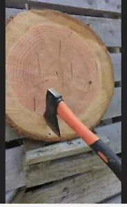 Zwei Axtwurfziele, Zielübungslogringe, unvollkommene Holzringe - Bild 1 von 8