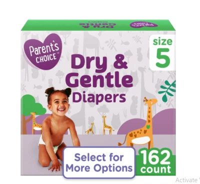 Parent's Choice Dry & Gentle Diapers Size 5, 27 Count (Select for More Options) - Image 1 of 4