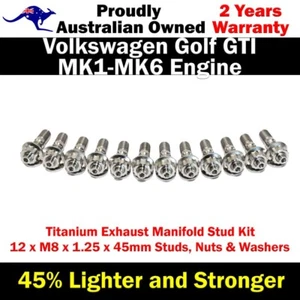 Titanium Exhaust Manifold Stud Kit For Volkswagen Golf GTI MK1-MK6 Engine - Bild 1 von 4