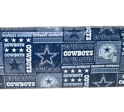 Dallas Cowboys ~ Patch Logo Pattern NFL Cotton Fabric 1/4 Yard 9” X 58” New - Image 1 of 4