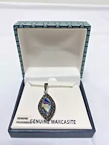 NUOVA COLLANA MARCASITE VERA PAUASHELL ETERNAMENTE RADIOSA - Foto 1 di 7