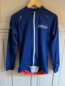 Prudential Ride London men's long sleeve cycle jersey | Blue/White/Red | Small | - Picture 1 of 8