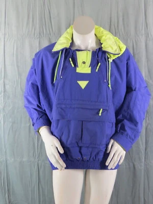 Vintage Vaurnet Jacket - Blue and Neon Colorway Side Zip Up - Men's Large - Image 1 of 4