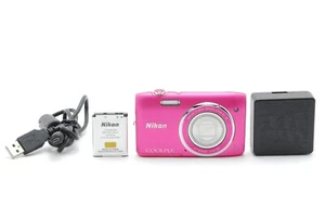 [MINT] Nikon COOLPIX S3500 Pink 20.0MP Digital Camera w/Batterycharge From Japan - Picture 1 of 9