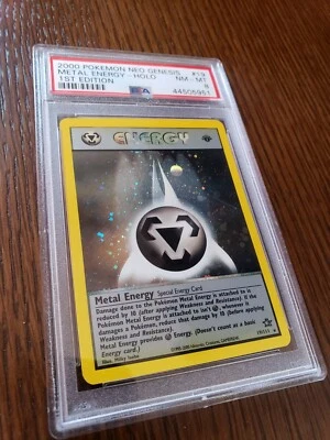 PSA 8 1st Edition Holographic Metal Energy! Vintage 2000 Neo Genesis!  - Image 1 of 4