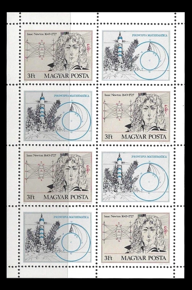 HUNGARY. Isaak Newton (1643-1727), 1977, Scott 2485. MNH (BI#BX42) - Image 1 of 1
