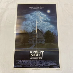 FRIGHT NIGHT 1985 ORIGINAL ONE SHEET MOVIE POSTER EXCELLENT CONDITION LOW PRICE - Picture 1 of 11