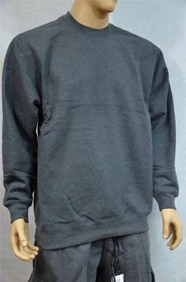1 NEW PRO CLUB HEAVY WEIGHT FLEECE CREW NECK SWEATSHIRT CHARCOAL S-7XL 1PC - Image 1 of 2