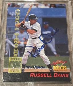 1994 Signature Rookies MLB Top Prospect Auth. Signature #1 Russell Davis /8650 - Picture 1 of 4