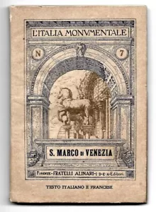 Tourist guide L'ITALIA MONUMENTALE La BASILICA di S.MARCO in VENEZIA N7 1921 - Picture 1 of 8