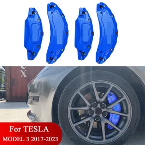 Tesla Model 3 Caliper Covers Brake 18 19 In 2017-2023 Accessories Sport Blue - Picture 1 of 6