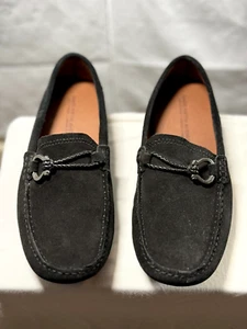 Men's Nubuck Suede Driving Loafers Moccasin Sak's Off 5th Black Size 7M - Picture 1 of 5