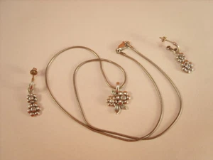 PARURE COLLANA E ORECCHINI IN ARGENTO 925 CON ZIRCONI - Imagen 1 de 5