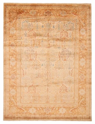 Alfombra tradicional de lana oriental de 8'10" x 11'8" anudada a mano Foto 1 de 4