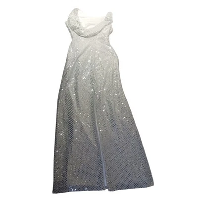 Vestido de Lentejuelas ZUM ZUM Hecho en EE. UU. Maxi Formal Noche De Colección Años 90 (Est. Talla 8-10) LEER Foto 1 de 4