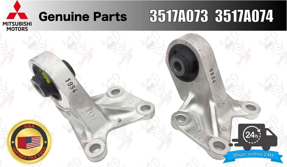 Mitsubishi OEM Rear differential bracket Left & Right Set 3517A073 3517A074 - Image 1 of 4