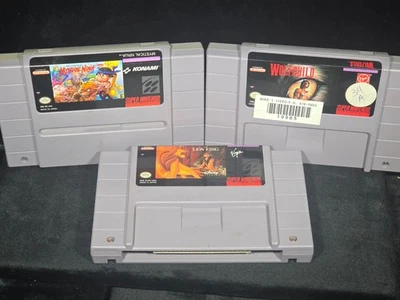 SNES Game Lot Lion King, Legend of the Mystical Ninja, Wolfchild Authentic Teste - Image 1 of 4