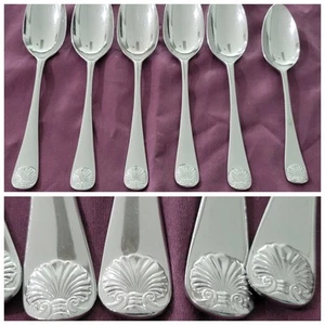 Kirk Stieff Williamsburg Royal Shell Spoon Set Of Six (1 Teaspoon, 5 Oval/Place) - Picture 1 of 5