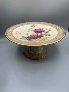 ANTIQUE ROYAL WORCESTER PORCELAIN CAKE STAND - Picture 1 of 6