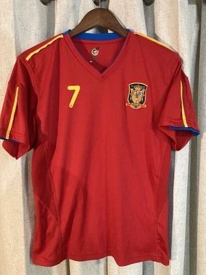 Spain Soccer Home Jersey David Villa #7 Football Shirt Fits Like Adult M (sz 14) - Image 1 of 4