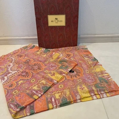 Bufanda de seda ETRO cachemira pastel multicolor 85,5 x 85,5 cm Foto 1 de 4