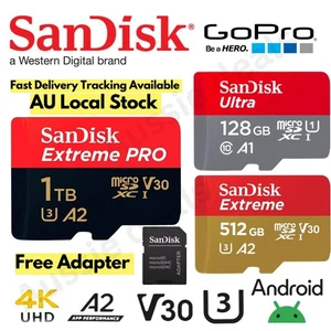Micro SD Card SanDisk Ultra Extreme Pro 64GB 128GB 256GB 512GB 1TB Memory Card - Picture 1 of 96