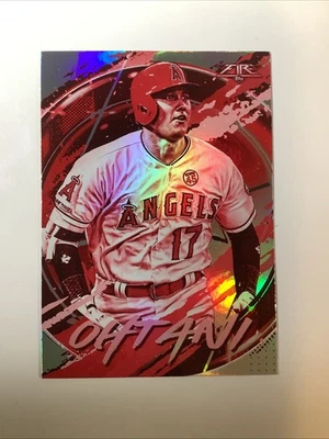 2020 Topps Fire #49 Shohei Ohtani Red Blaze Dodgers - Image 1 of 2