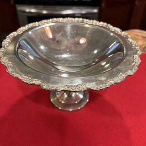 Plato de compota/con patas de caramelo enchapado en plata Oneida - ¡tan elegante! - Imagen 1 de 13