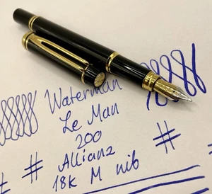 1990 NOS WATERMAN LE MAN 200 Fountain Pen-100 Years Anniversary-FRANCE-18k M Nib - Picture 1 of 22