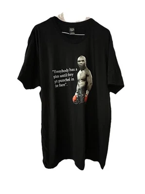 Camiseta Mike Tyson Everyone Has A Plan Until They Get Punched para hombre 2XL negra nueva Foto 1 de 4