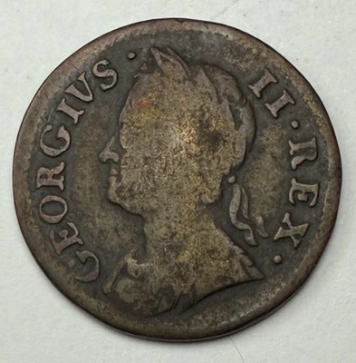 1750 KINGDOM OF GREAT BRITAIN ONE FARTHING! SCARCE COIN! GREAT QUALITY! NR#G1654 - Image 1 of 3
