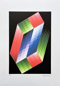 VICTOR VASARELY - Torony - signed, numbered edition 114/500, 35x50cm - Picture 1 of 5