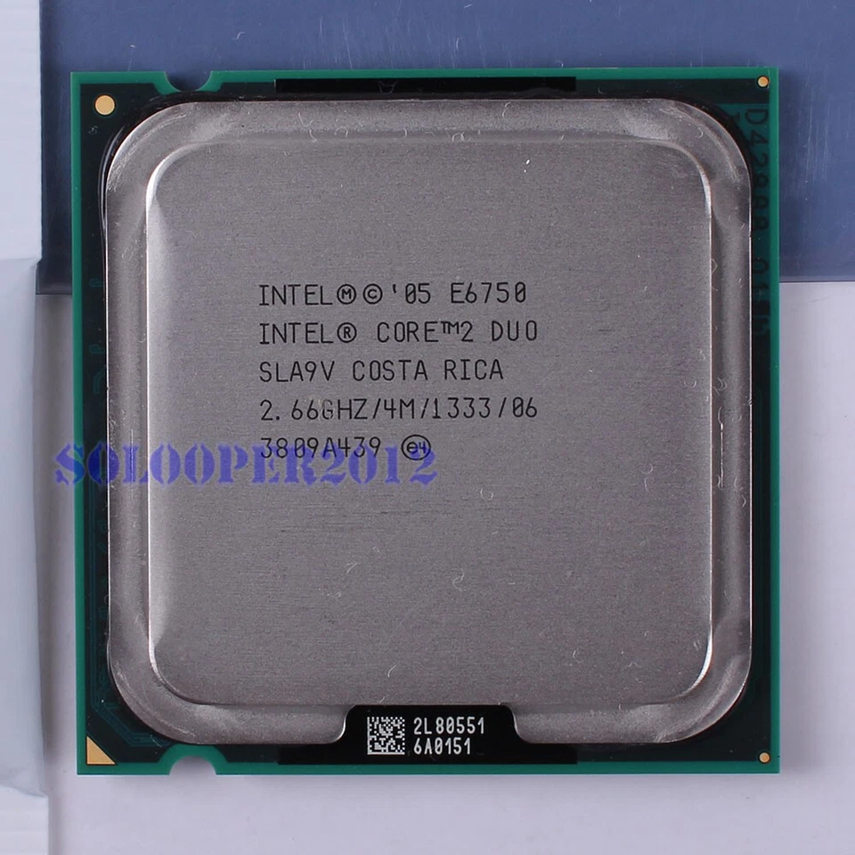 Free shipping Intel Core 2 Duo E6750 CPU 2.6GHz LGA775 (SLA9V) 1333MHz Processor - Image 1 of 1