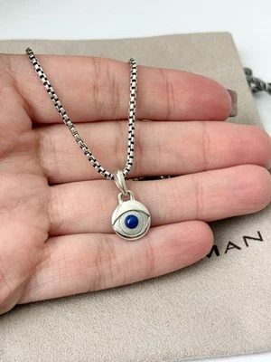 Мужской кулон-амулет David Yurman из чистого серебра с цепочкой 22 дюйма - Изображение 1 из 4