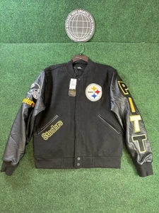 Pittsburgh Steelers Pro Standard Logo Varsity Jacke mit durchgehendem Reißverschluss Größe Large - Bild 1 von 8