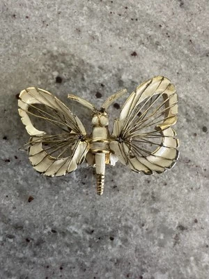 Broche mariposa MONET Menagerie de colección años 60 alambre tono dorado Foto 1 de 4