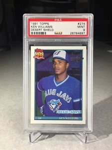 1991 Topps Desert Shield Ken Williams #274 - PSA 9 - Toronto Blue Jays - Picture 1 of 2