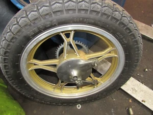 1990 suzuki gn125 rear wheel rim with tire - Picture 1 of 1