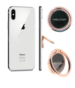 Anello adesivo ruotabile gancio supporto corpo metallo per cellulare L03 Rosa - Foto 1 di 2