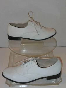 SHOEMINT WHITE LACE-UP LEATHER SHOES SIZE 10M - Picture 1 of 8