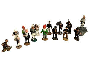 G378 * Rare Set of Putz Toy Gnome Christmas antique German Erzgebirge - Picture 1 of 7