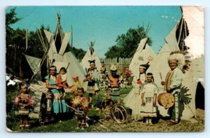 VTG Peaceful Indian Village Walt Disney Stamp A3 - Picture 1 of 2
