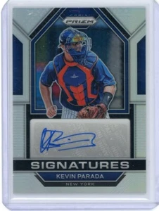 Kevin Parada 2023 Panini Prizm Signatures automático plateado #SIG-KP New York Mets - Imagen 1 de 2