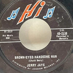 JERRY JAYE: brown-eyed handsome man In the Middle of Nowhere Hi 7" Single 45 RPM - Imagen 1 de 3