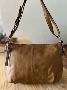 Coach Tan Leather Convertible Crossbody/Shoulder Bag - Picture 1 of 10